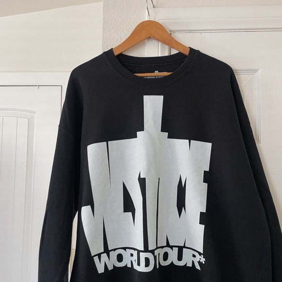 Justin Bieber Justice World Tour Sweatshirt Mens Size XXL Long Sleeve Crewneck - Picture 2 of 4
